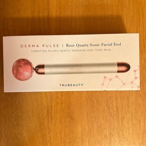 NIB TruBeauty Derma Pulse Rose Quartz Sonic Facial Tool